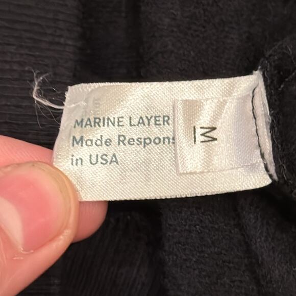 Marine Layer Men's Sunset Pullover Hoodie Black Size M - Picture 7 of 9